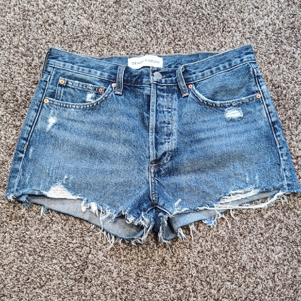Denim Forum Women's The Ex Boyfriend Jean Shorts Size 27